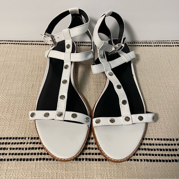 REBECCA MINKOFF / Sandy Sandal White Studded Gladiator Sandals Size 11 - Picture 3 of 9